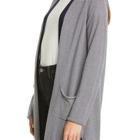 NEW $395 Stripe Silk Blend Cardigan ATM ANTHONY TH - Picture 7 of 10